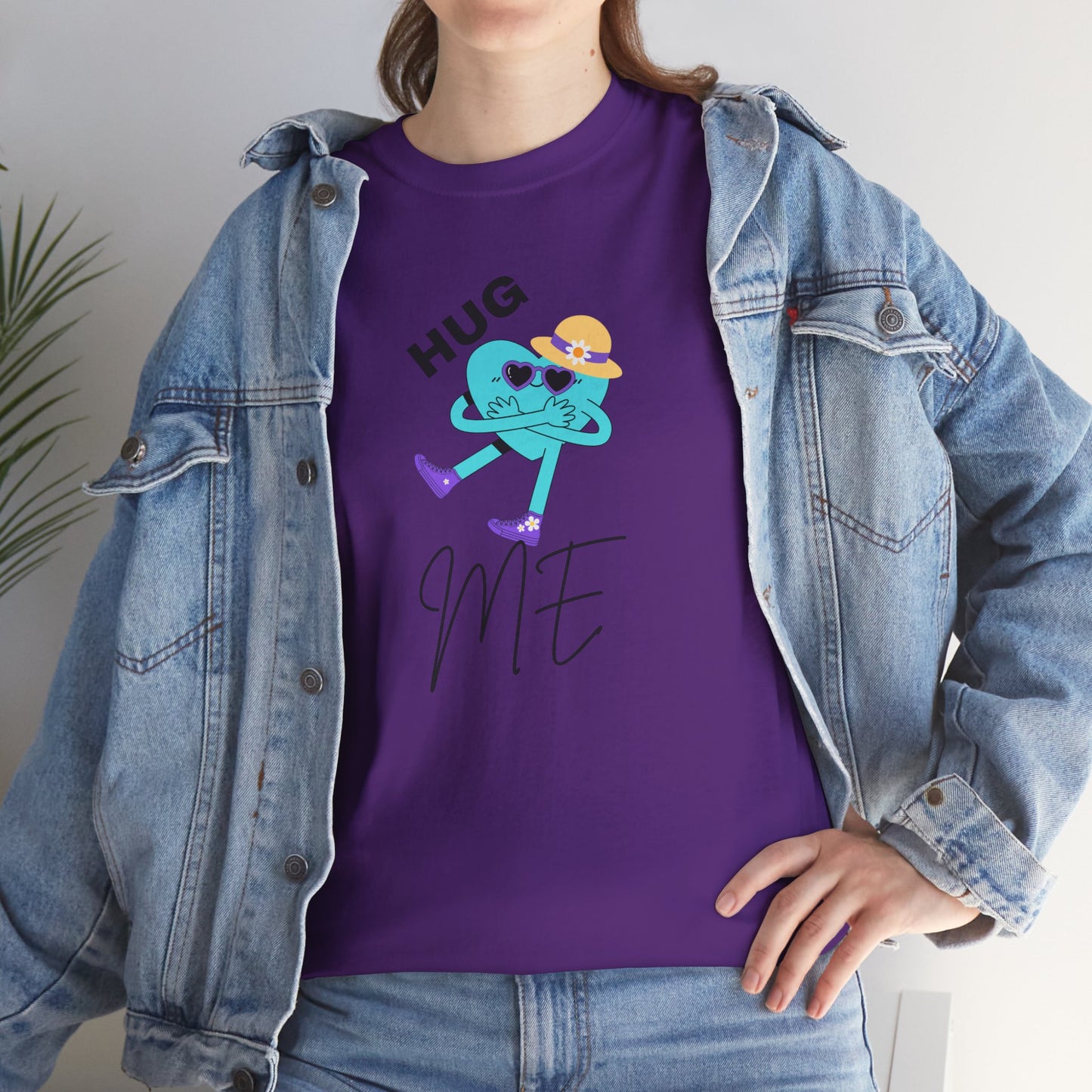 Unisex Heavy Cotton Tee HUG ME GIRL