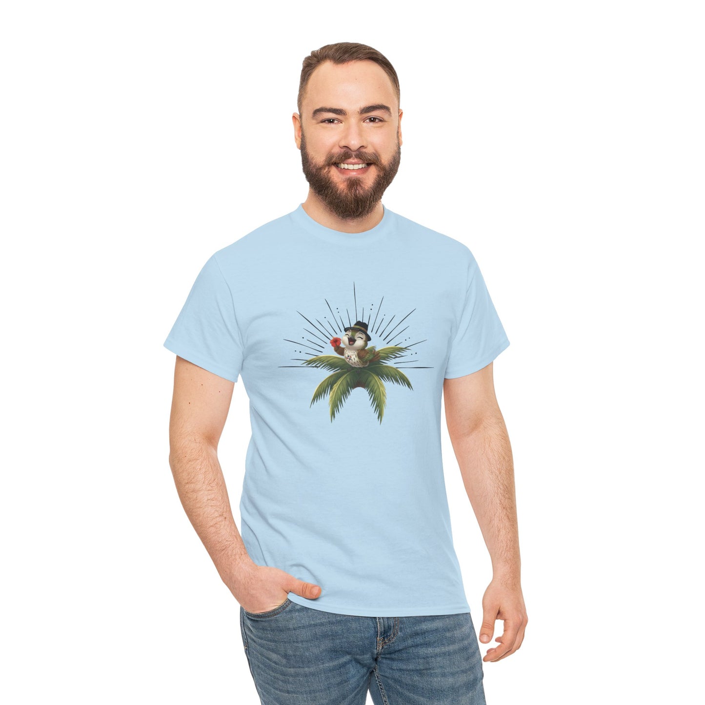 Unisex Heavy Cotton Tee Ciguita Tropical Sunrise