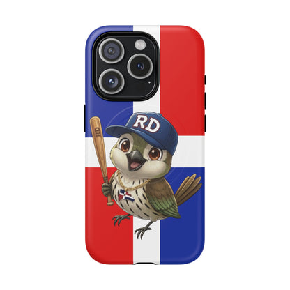 Dominican flag with Cigüa ready for baseball Tough Magnetic Iphone Cases