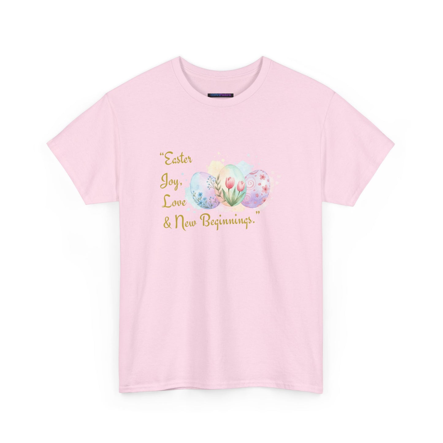 Unisex Heavy Cotton Tee - Easter, Joy, Love, & New Beginnings