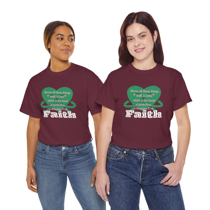 Unisex Heavy Cotton Tee -Faith, Colossians 3:14