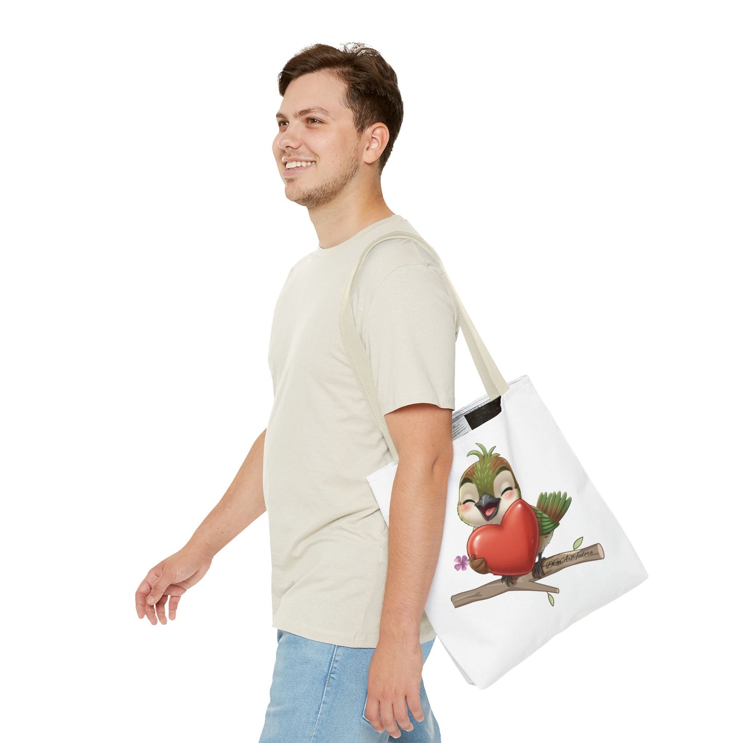 Tote Bag (AOP) - Ciguita Hugging Heart