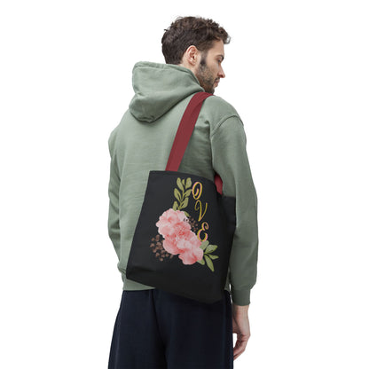 Floral “Love” Design - Tote Bag