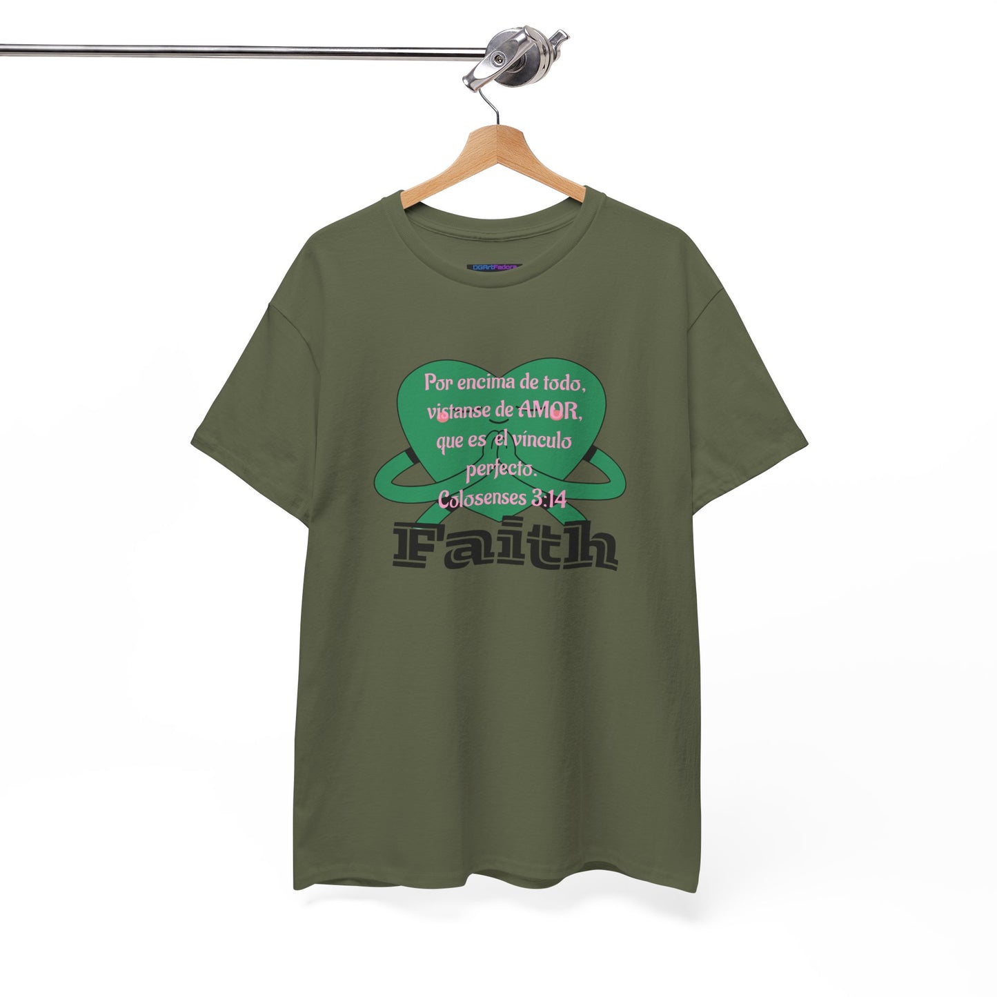 Unisex Heavy Cotton Tee - Fe (Faith), Colosenses 3:14
