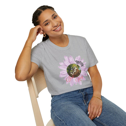 Cigüita Mother’s Embrace Flower Design - Softstyle T-Shirt