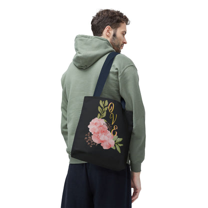 Floral “Love” Design - Tote Bag