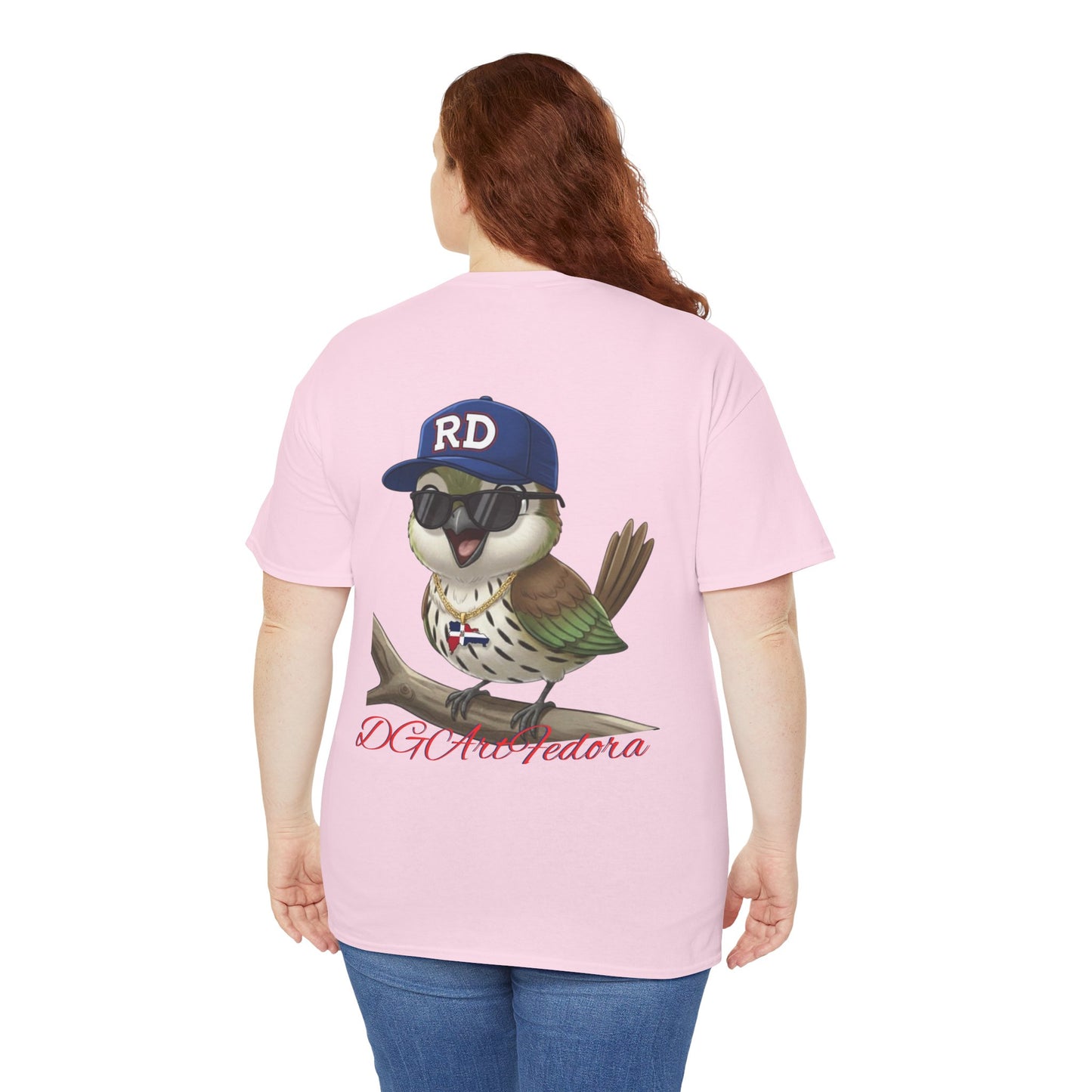 Unisex Heavy Cotton Tee - Cigüita y su Flow Dominicano - Front and Back
