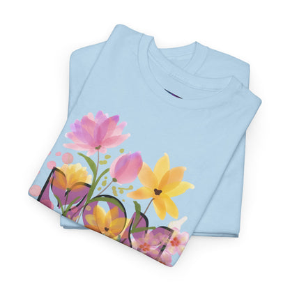 Soft Floral Mom Tribute Design - Heavy Cotton Tee