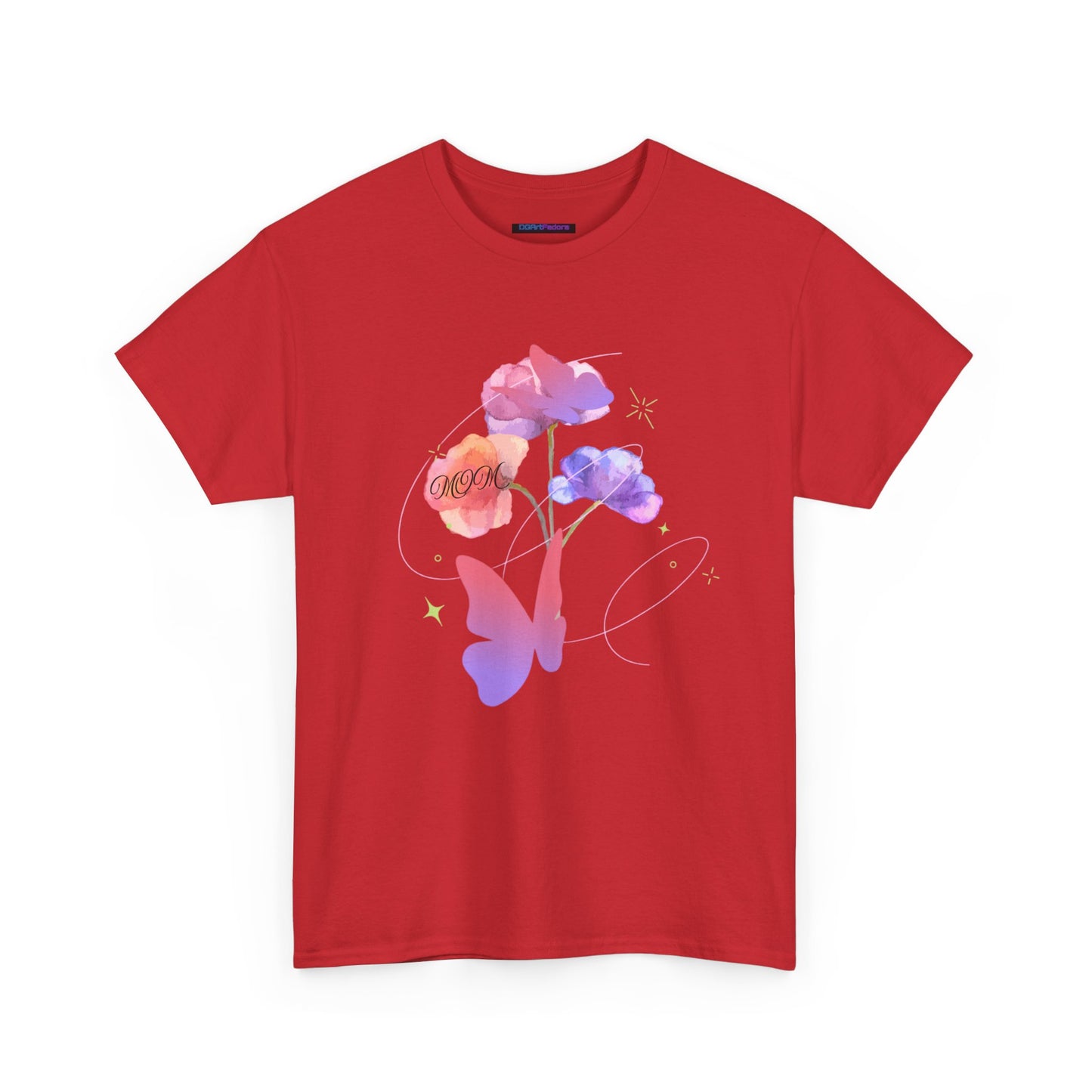 Dreamy Watercolor Flowers & Butterfly - Heavy Cotton Tee