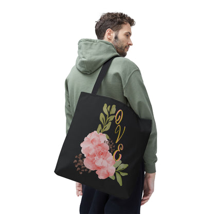 Floral “Love” Design - Tote Bag