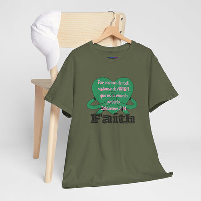 Unisex Heavy Cotton Tee - Fe (Faith), Colosenses 3:14