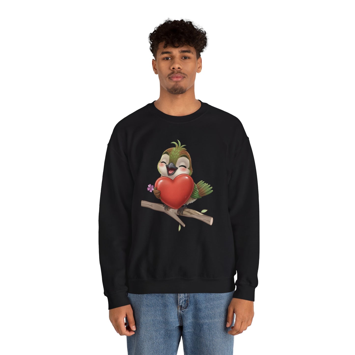 Unisex Heavy Blend Crewneck Sweatshirt Ciguita Hugging a Heart