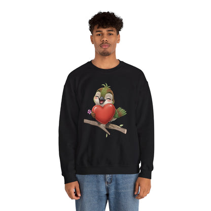 Unisex Heavy Blend Crewneck Sweatshirt Ciguita Hugging a Heart