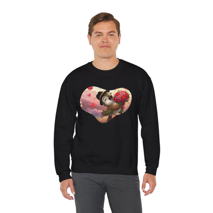 Unisex Heavy Blend Crewneck Sweatshirt San Valentin heart with ciguita.