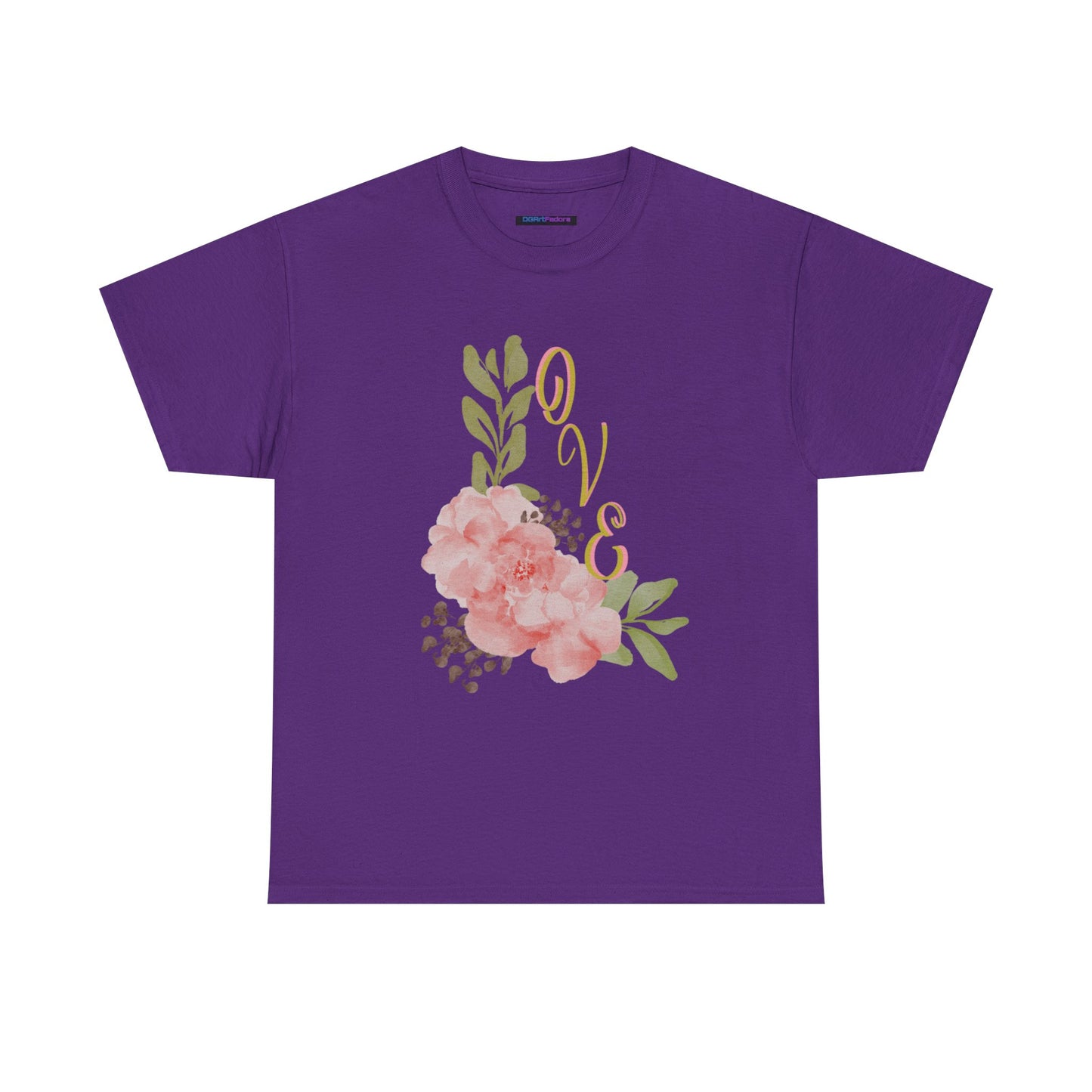 Floral “Love” Design - Unisex Heavy Cotton Tee