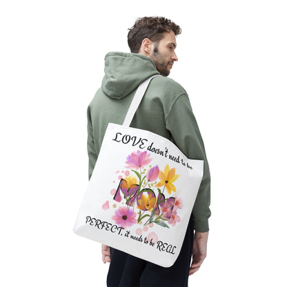 Love Is Real Inspirational Carryall Tote Bag