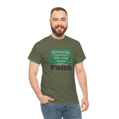 Unisex Heavy Cotton Tee -Faith, Colossians 3:14