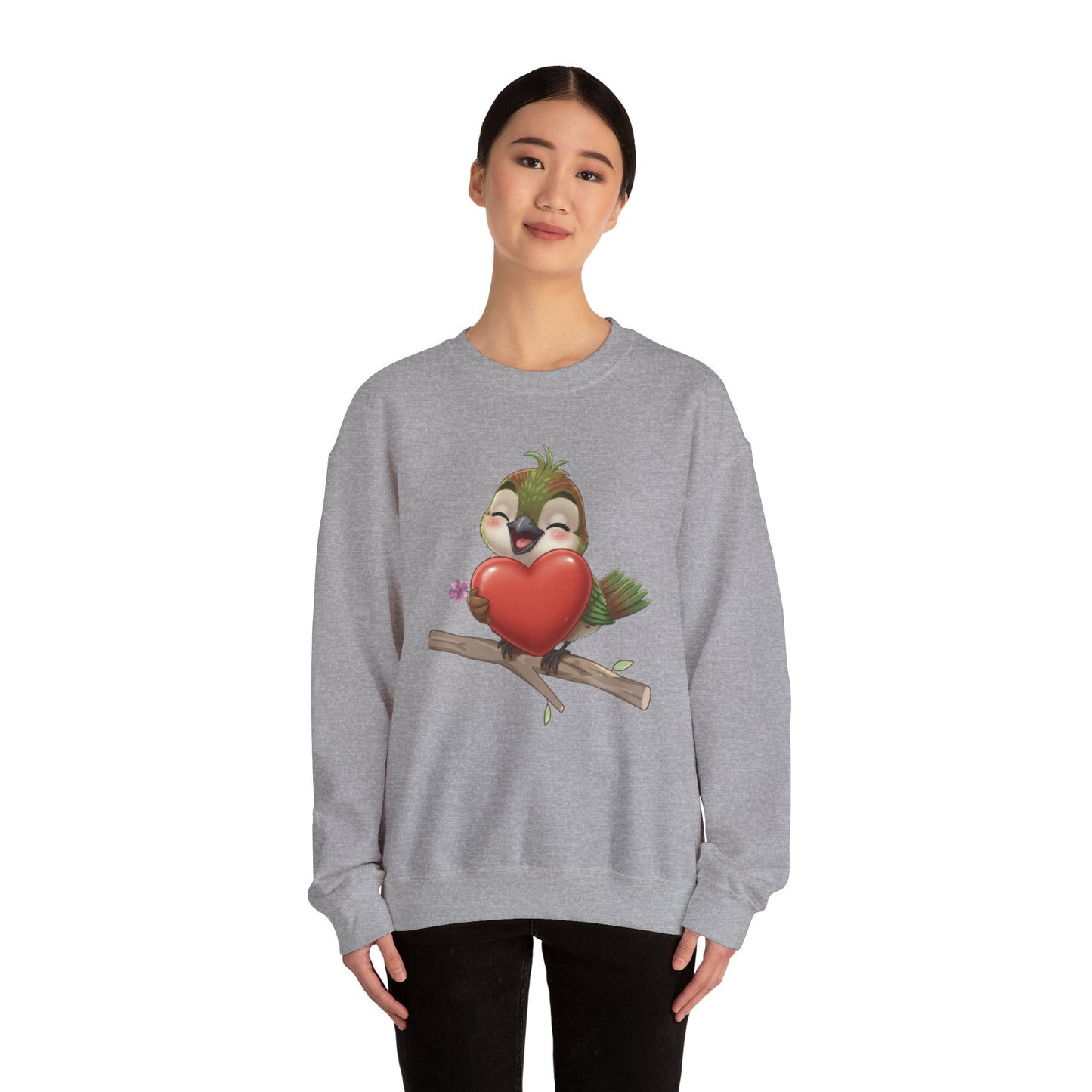 Unisex Heavy Blend Crewneck Sweatshirt Ciguita Hugging a Heart