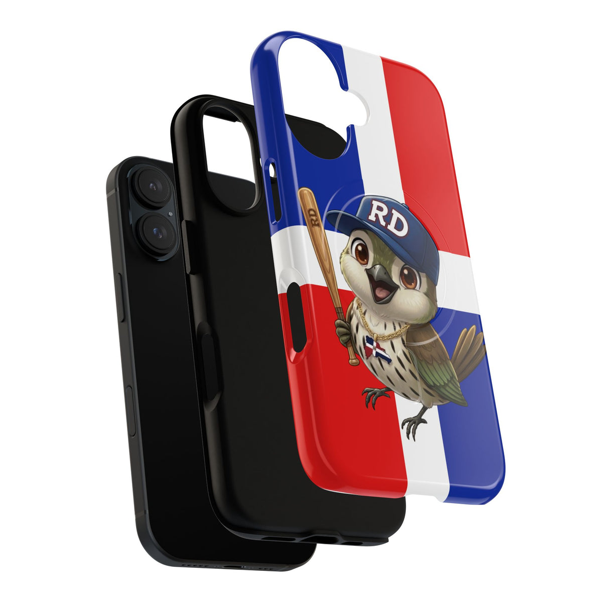Dominican flag with Cigüa ready for baseball Tough Magnetic Iphone Cases