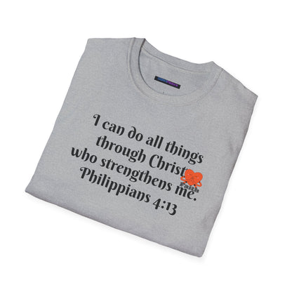 Unisex Softstyle T-Shirt -Philippians 4:13 - I can do all things