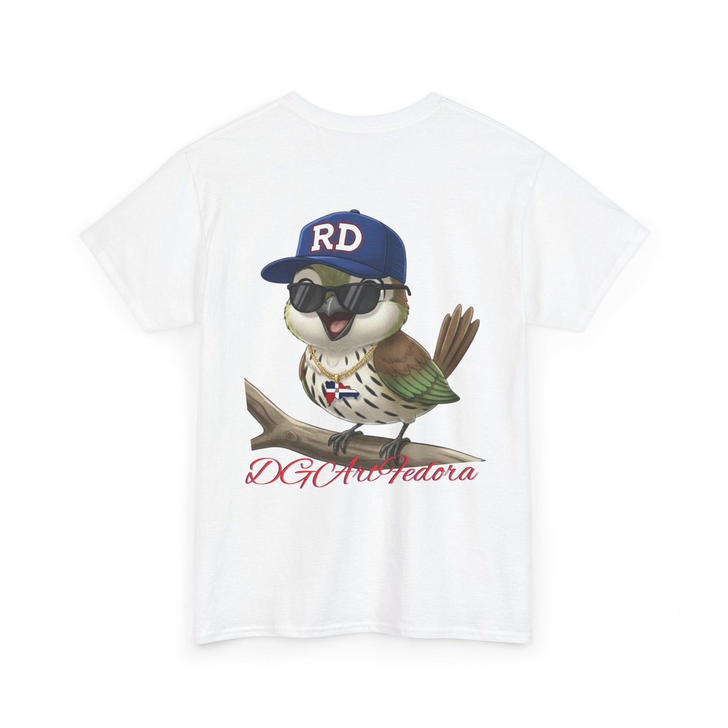 Unisex Heavy Cotton Tee - Cigüita y su Flow Dominicano - Front and Back