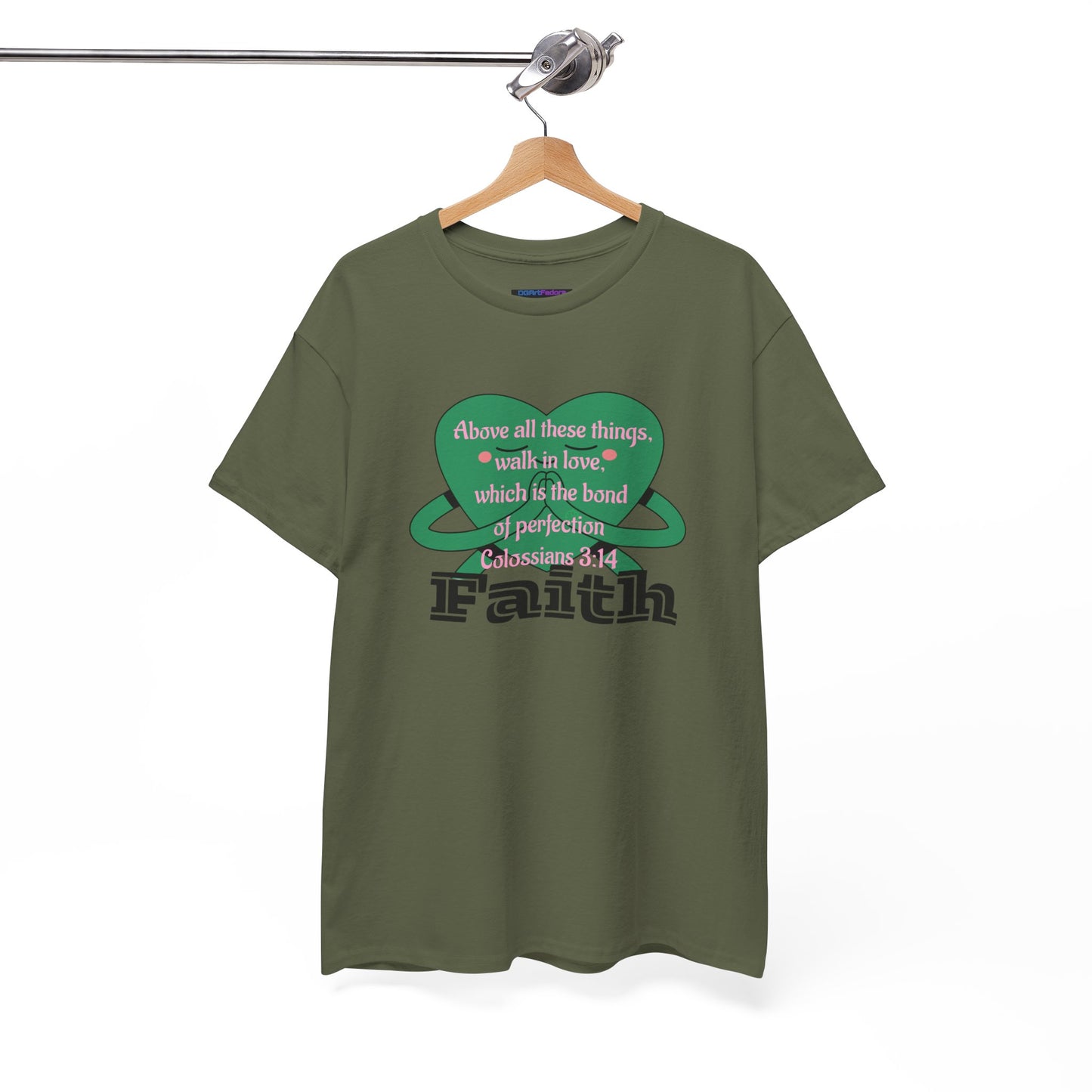 Unisex Heavy Cotton Tee -Faith, Colossians 3:14