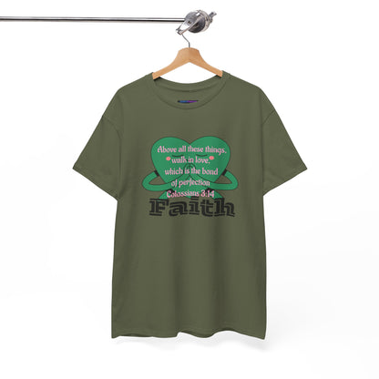 Unisex Heavy Cotton Tee -Faith, Colossians 3:14