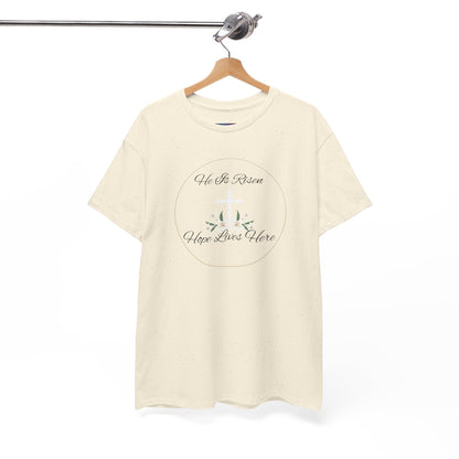 Unisex Heavy Cotton – He is Risen, Hope Lives Here