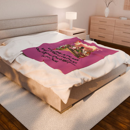 Velveteen Plush Blanket - Be Yourself Friendship