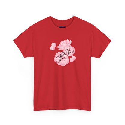 Stylish Mom Lettering with Pink Flowers - Heavy Cotton Tee