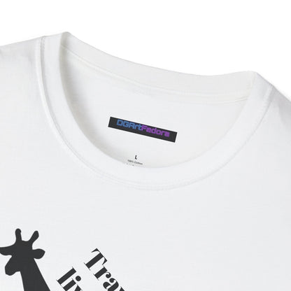 Unisex Softstyle T-Shirt Travel Light, Live Fully