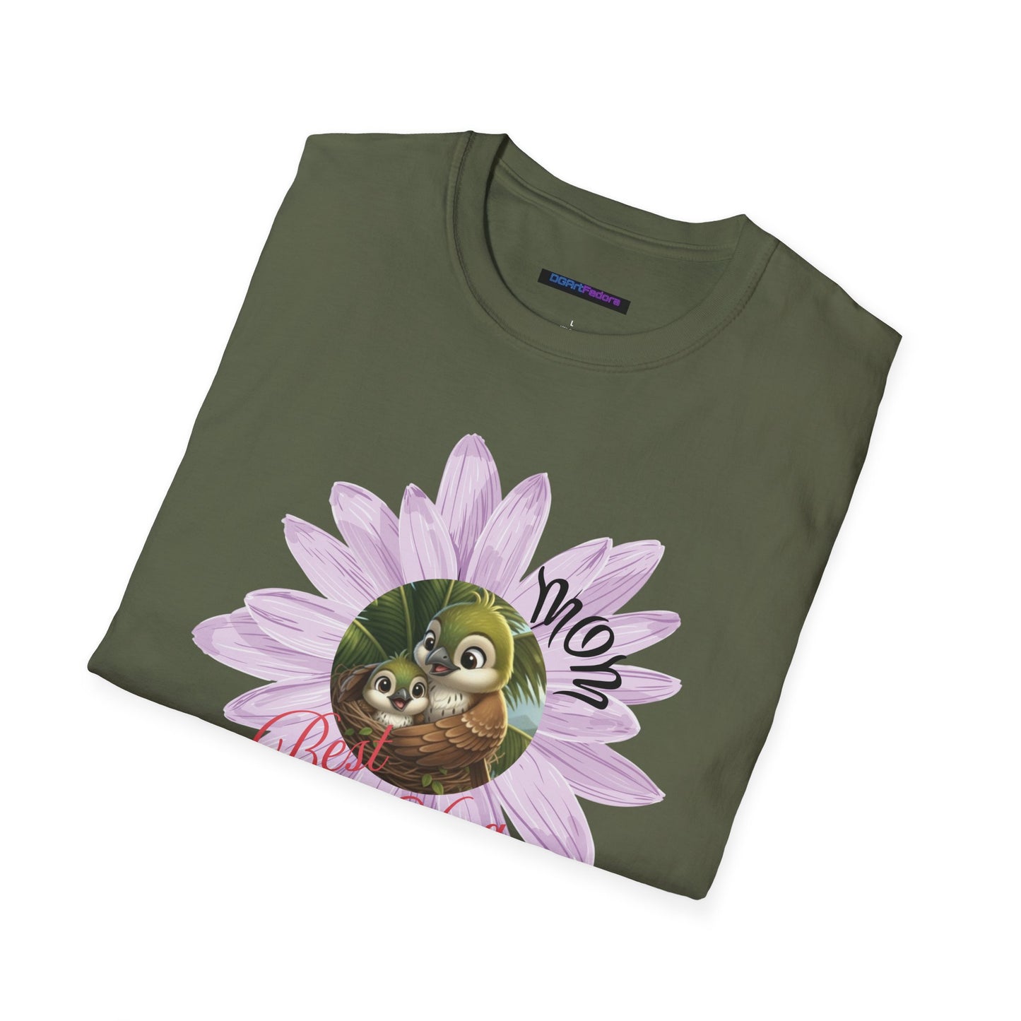 Cigüita Mother’s Embrace Flower Design - Softstyle T-Shirt