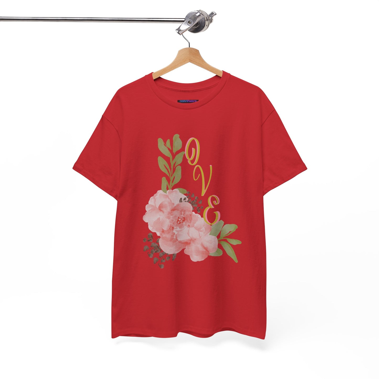 Floral “Love” Design - Unisex Heavy Cotton Tee