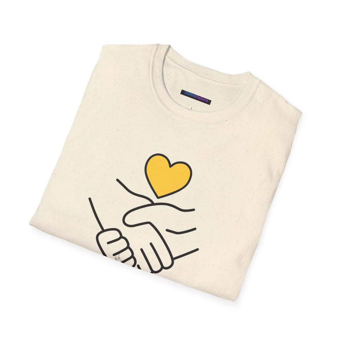 Unisex Softstyle T-Shirt Clasped Hands with Heart