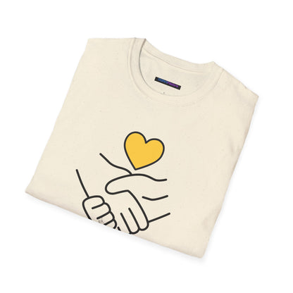 Unisex Softstyle T-Shirt Clasped Hands with Heart