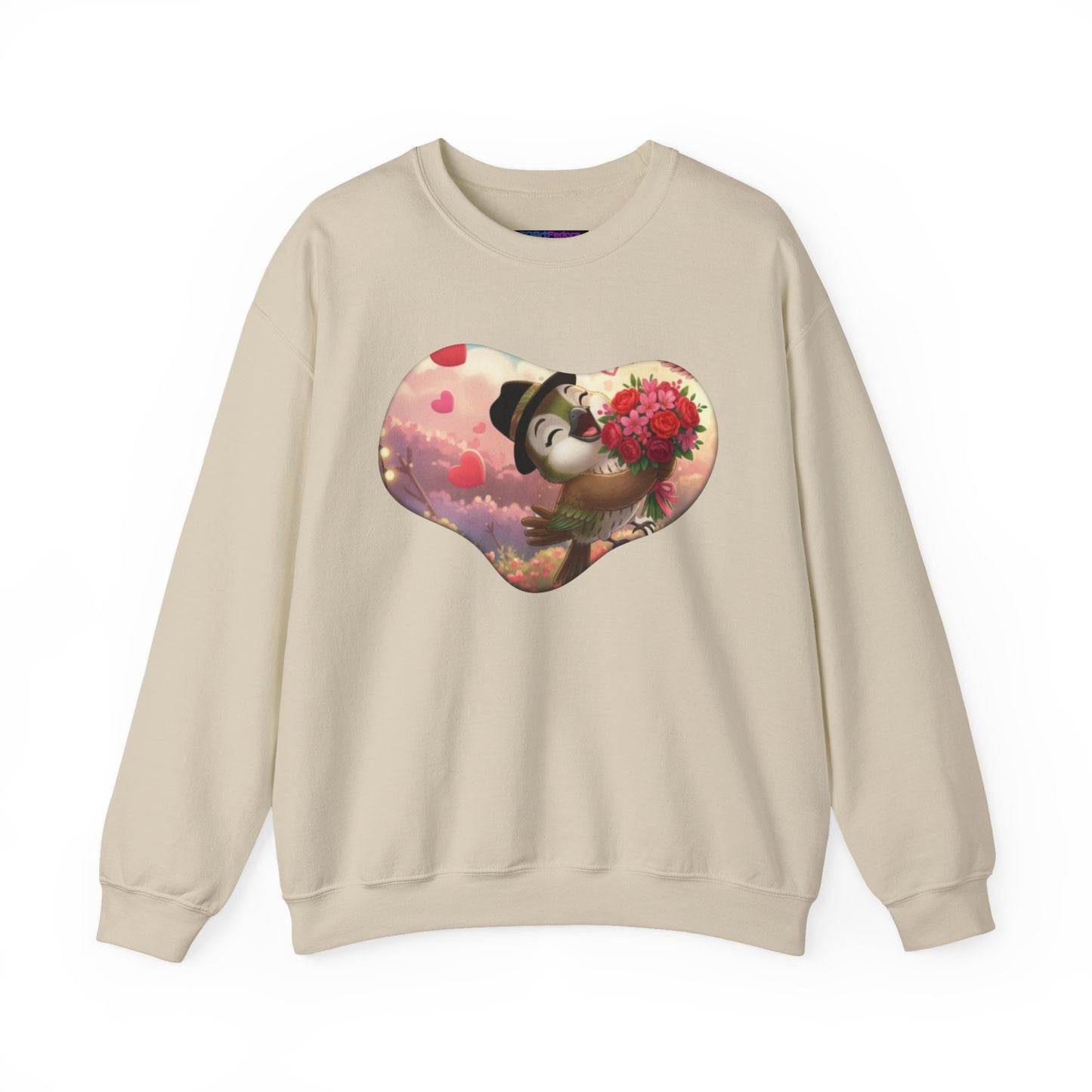 Unisex Heavy Blend Crewneck Sweatshirt San Valentin heart with ciguita.