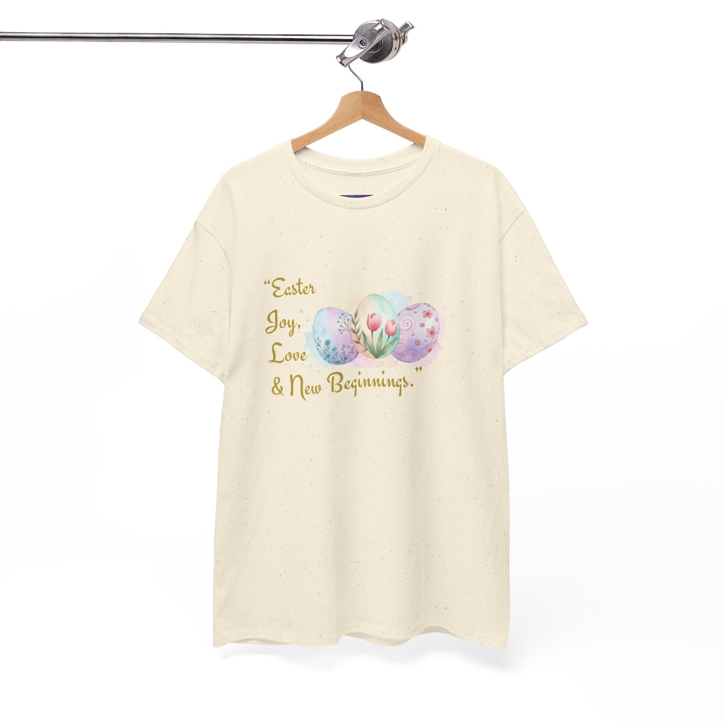 Unisex Heavy Cotton Tee - Easter, Joy, Love, & New Beginnings