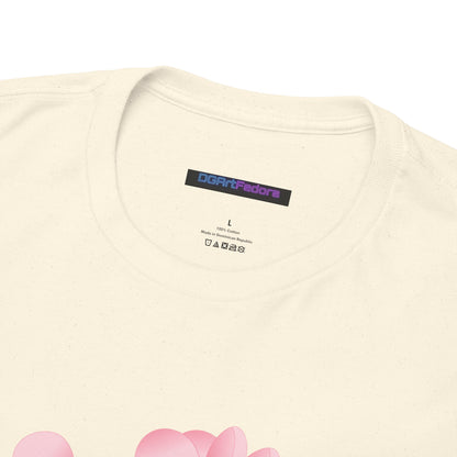 Stylish Mom Lettering with Pink Flowers - Heavy Cotton Tee