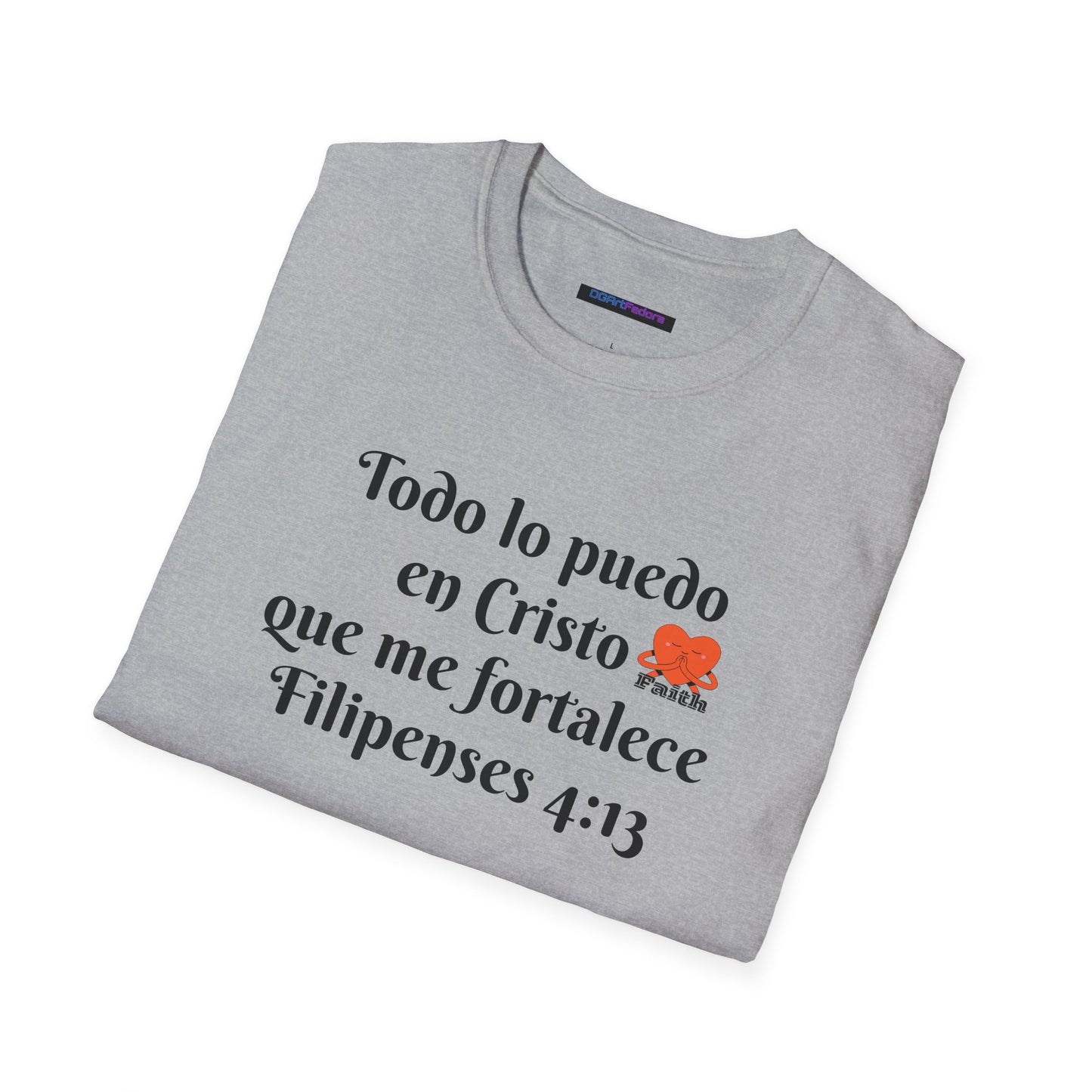 Unisex Softstyle T-Shirt - Filipenses 4:13 - Todo lo puedo en Cristo que me fortalece