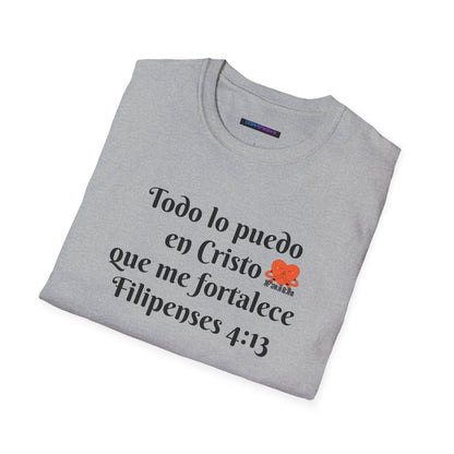 Unisex Softstyle T-Shirt - Filipenses 4:13 - Todo lo puedo en Cristo que me fortalece
