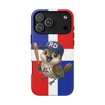 Dominican flag with Cigüa ready for baseball Tough Magnetic Iphone Cases