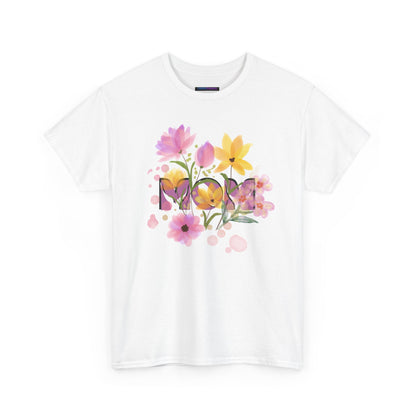 Soft Floral Mom Tribute Design - Heavy Cotton Tee