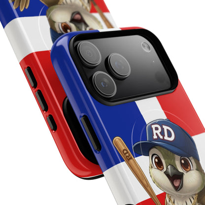 Dominican flag with Cigüa ready for baseball Tough Magnetic Iphone Cases