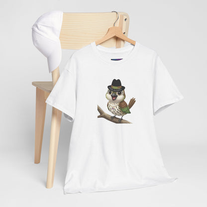 Unisex Heavy Cotton Tee Ciguita Chillin' on a Branch