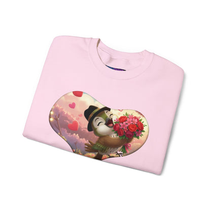 Unisex Heavy Blend Crewneck Sweatshirt San Valentin heart with ciguita.