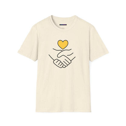 Unisex Softstyle T-Shirt Clasped Hands with Heart
