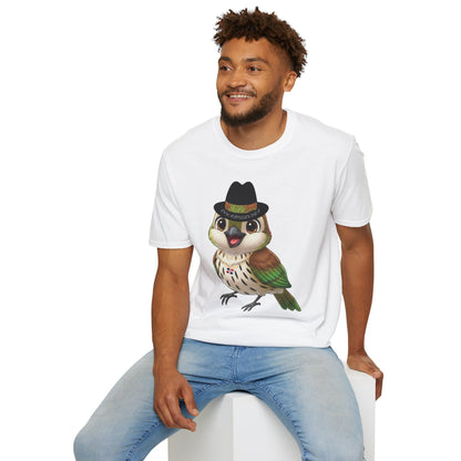 Unisex T-shirt Ciguita the Palmchat with Hat & Chain