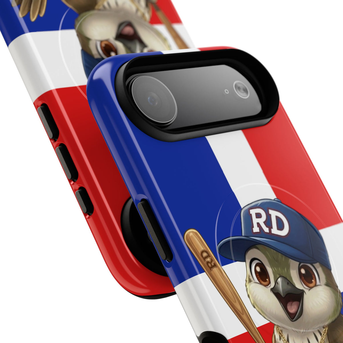 Dominican flag with Cigüa ready for baseball Tough Magnetic Iphone Cases
