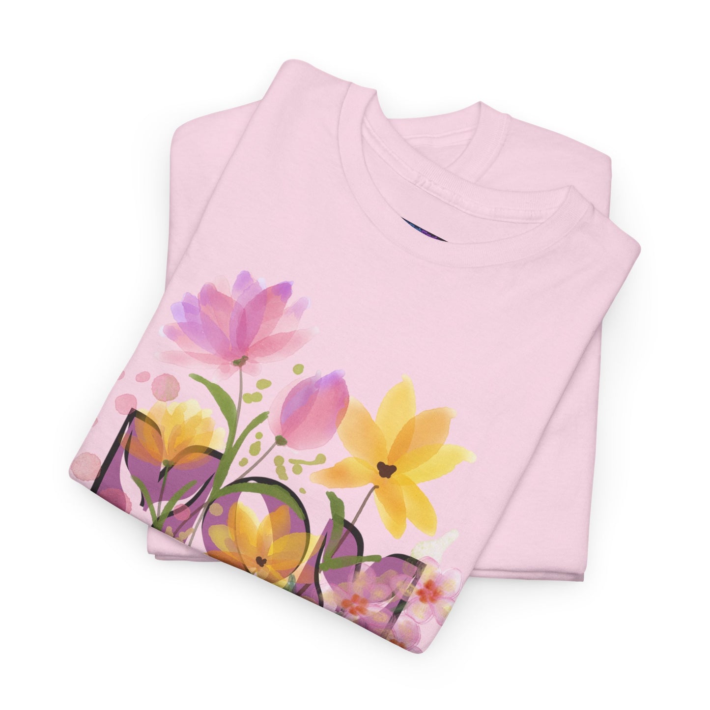 Soft Floral Mom Tribute Design - Heavy Cotton Tee