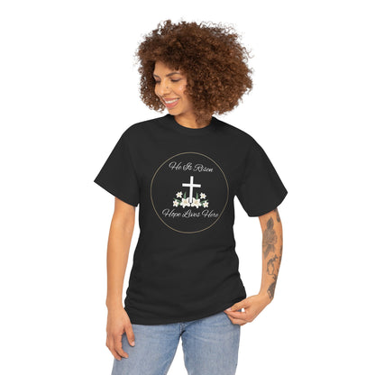 Unisex Heavy Cotton – He is Risen, Hope Lives Here